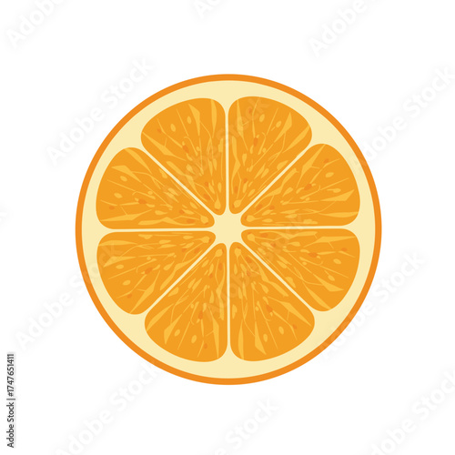 A vibrant citrus fruit slice revealing its juicy segments and refreshing flavor profile for culinary applications.