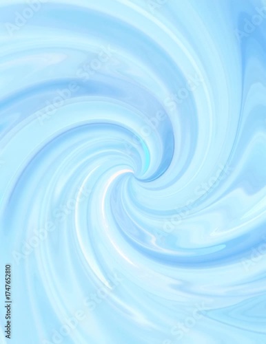 Abstract swirling pattern in shades of blue with spiral motion