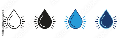 Water repellent surface icon .Water and liquid absorbent cloth. Thin line vector illustration design isolated on white background, vector illustration.