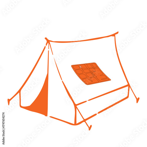 Adventure camp tent sketch