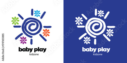Colorful Kids Logo Design for Education and Play Brand