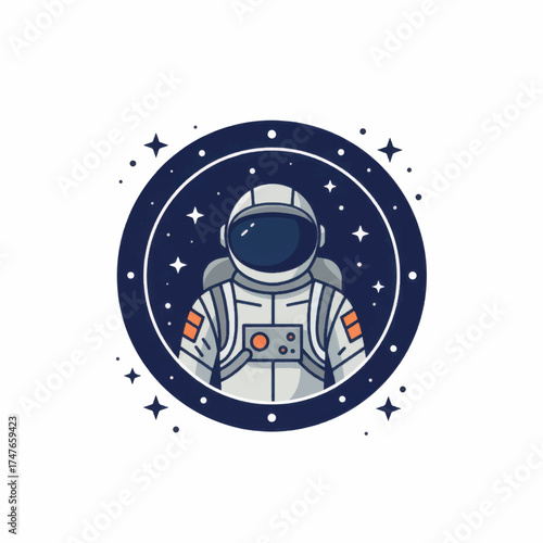 Astronaut in Space Suit Illustration Exploring the Cosmos Space Exploration.