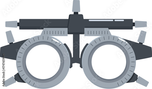 Trial frame helping ophthalmologists and optometrists to determine eyeglass prescription