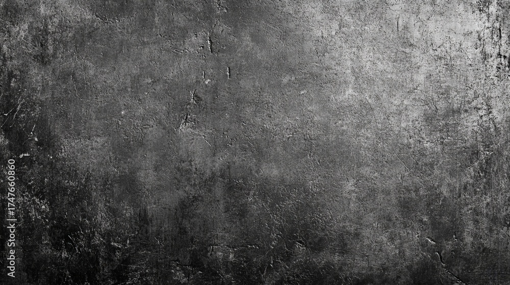 Obraz premium Gritty, textured dark gray grunge background with abstract distressed concrete and rough surfaces, perfect for powerful design backdrops.