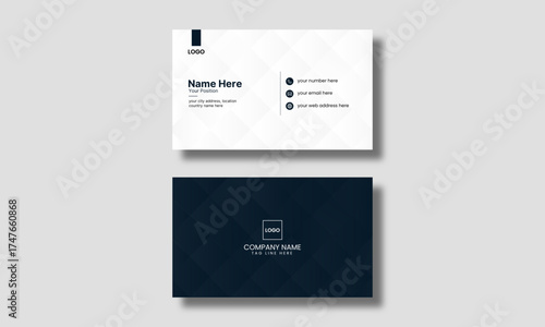 Modern simple minimalist business card design template