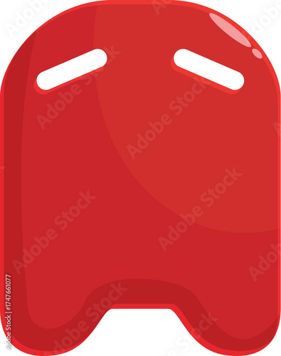 Red kickboard isolated on a white background