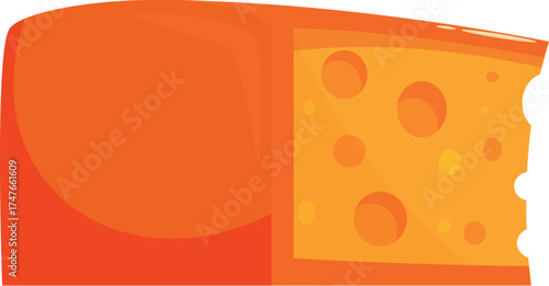 Piece of cheese with a bite taken out, representing concepts of snacking, food, and dairy products