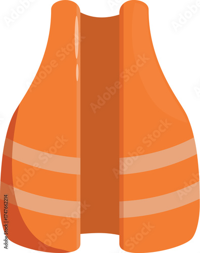 Orange safety vest with reflective stripes, promoting worker safety and visibility in high risk environments