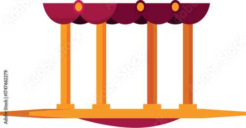 Canopy with pillars, symbolizing marriage, celebration, and tradition, creating a sacred space for exchanging vows