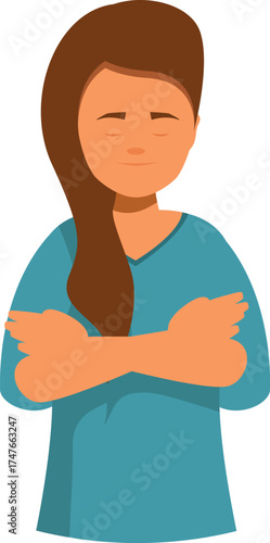 Young nurse exudes confidence and care, crossing her arms with a gentle smile, embodying professionalism and compassion in healthcare