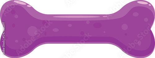 Shiny purple dog bone waiting to be enjoyed, perfect for pet projects
