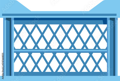 Light blue plastic storage crate with diamond shaped openings on the sides, perfect for organizing and storing items