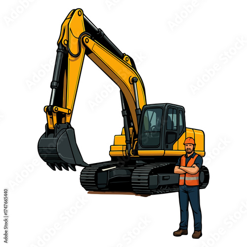 Exsavator operator man