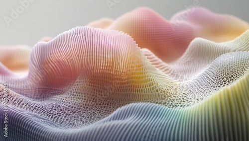 Textured, colorful landscape of striped, small rods