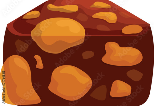 Caramel chocolate bar with a rich filling creates a tempting sweet treat