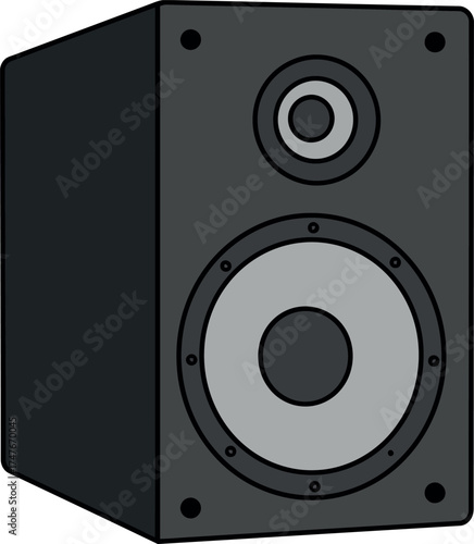 Modern hifi speaker sound audio system professional studio equipment vector