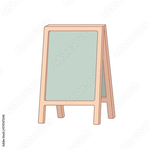 Charming sidewalk chalkboard mockup for café specials and promotions, perfect for menu design and announcements