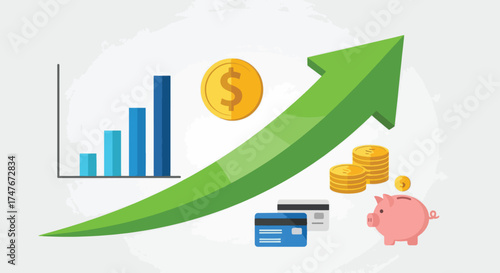 Financial Growth and Investment Success Concept.