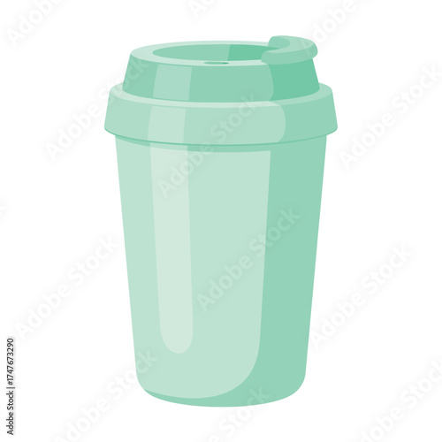 Stay hydrated with a modern reusable mint green tumbler that's perfect for on the go lifestyles and zero waste movements