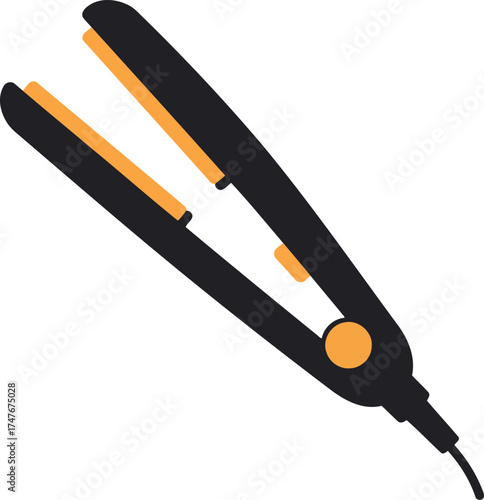 Professional hair straightener ceramic ionic flat iron for sleek styles vector