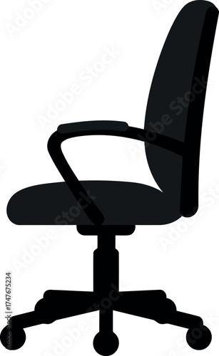 Modern office chair ergonomic swivel seat task seating vector