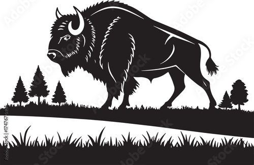 Wild boar vector illustration black and white isolated animal design
