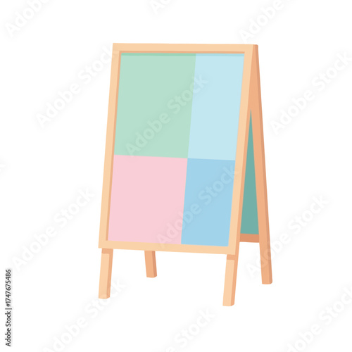 A-frame sidewalk sign mockup ready for your vibrant designs and promotional messages today, display board