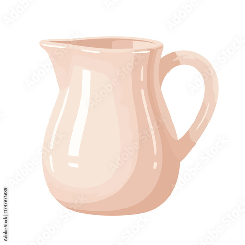 Elegant pastel pink pitcher adds a touch of vintage charm to your kitchen or dining room decor