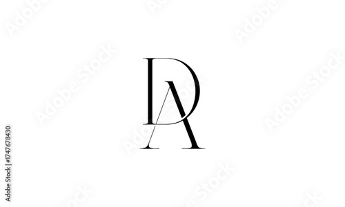 DA initial letters, monogram logo