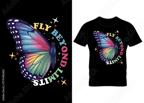 BUTTERFLY T SHIRT DESIGN vector custom vintage typography vintage t shirts textile butterfly t shirt design 