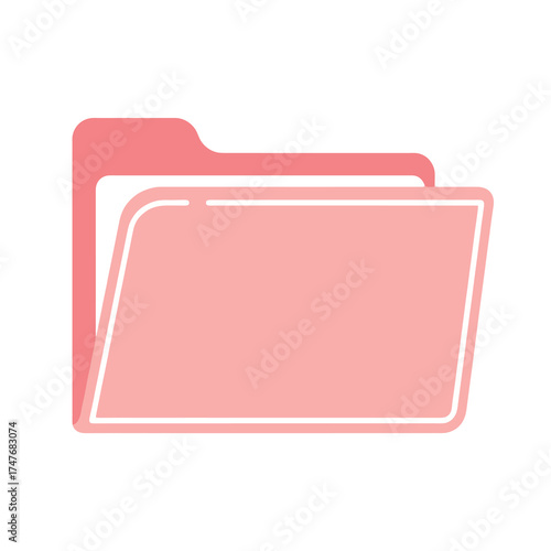 Organize your files with this modern pink folder, perfect for stylish digital designs and creative projects