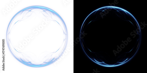 Fotografía Magic Sphere. Neom Light Circle. Glowing Sphere