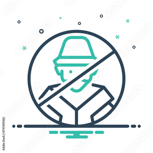 Mix icon for crime prevention