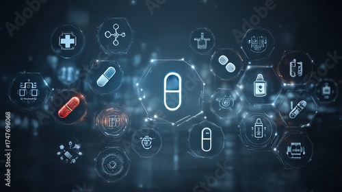 Innovative healthcare with technology: Digital Pharma, MedTech, AI, machine learning, and data analytics converge to revolutionize medicine, from drug development (pills