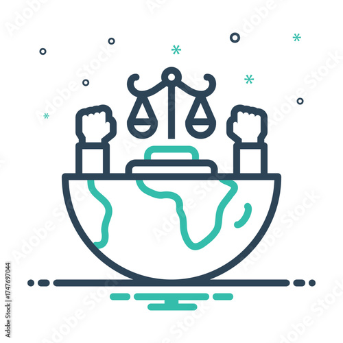 Mix icon for social justice