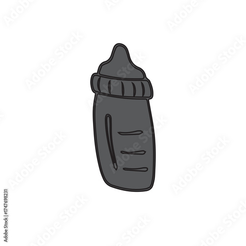 Simple sketch of a baby bottle