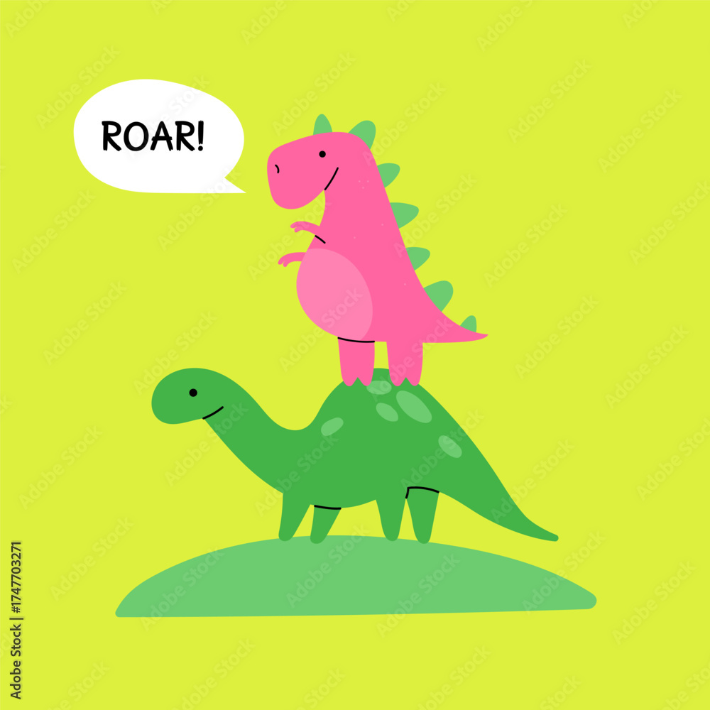 Obraz premium cute dinosaur illustration