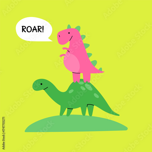 cute dinosaur illustration