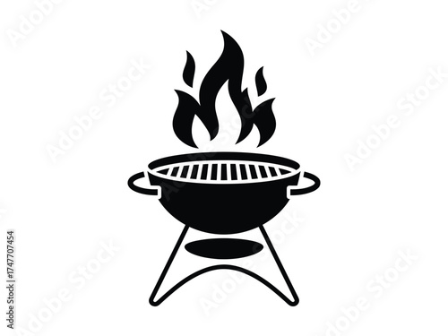 Minimalist barbecue grill icon vector illustration scalableeps for declarative graphics vector