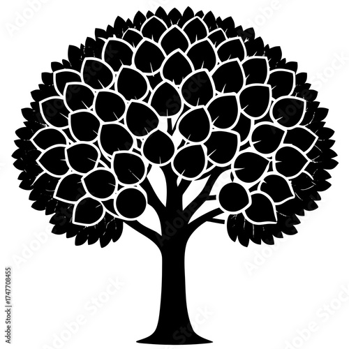 abstract tree with leaves