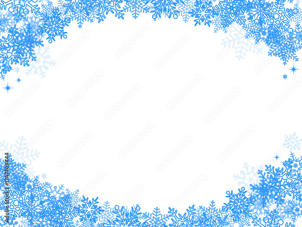 Fototapeta premium 背景素材 雪の結晶 エレガント ロイヤル ゴージャス