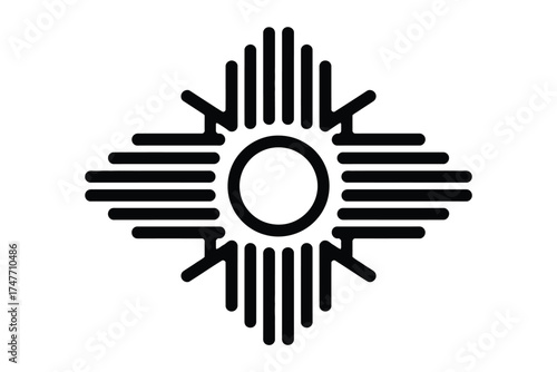 Black and white geometric symbol design vector illustration scalable eps icon for general use vector