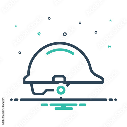 Mix icon for hard hat