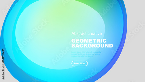 Vibrant layered circles create abstract geometric background. Text invites further exploration. Modern design elements present clean aesthetic.