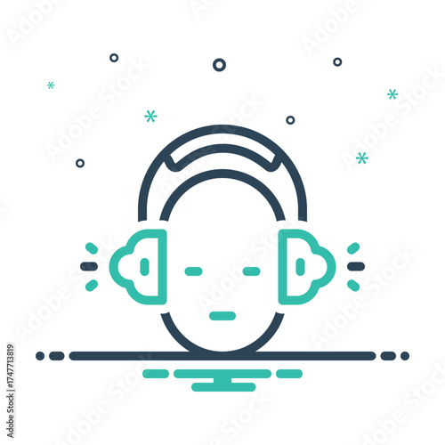 Mix icon for ear protection