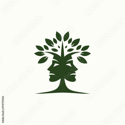  Two Face Tree Logo