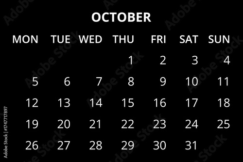 2026 Calendar template. Calendar 2026 - 2033 - 12 months yearly calendar - planner calendar. Monthly calendar. Vector illustration for print, web, mobile app on transparent background