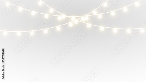 Winter celebration garland illumination PNG