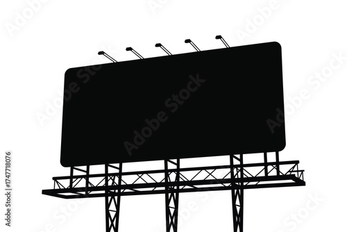 Silhouette illustration of a large outdoor billboard for advertising vector graphic vector