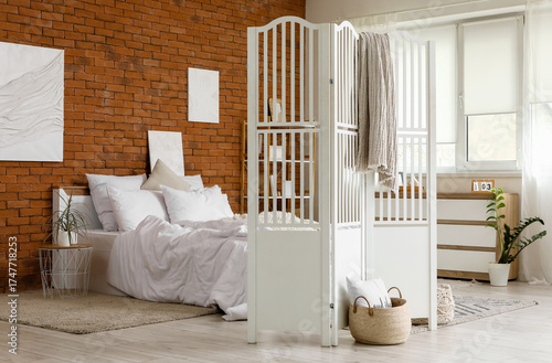 Modern interior of bedroom ...
